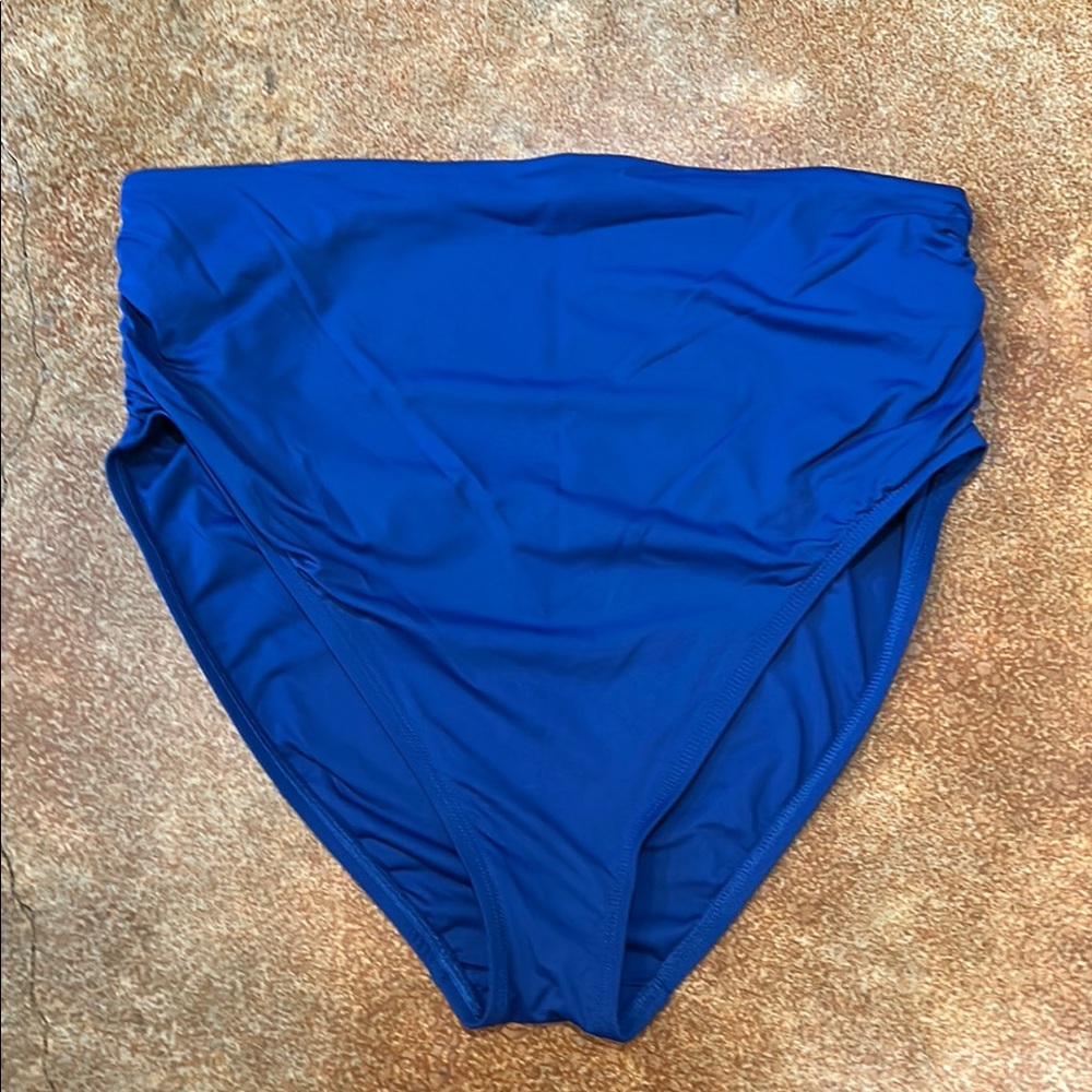 Bleu Rod Beattie High Waist Bikini Bottoms in Navy Blue